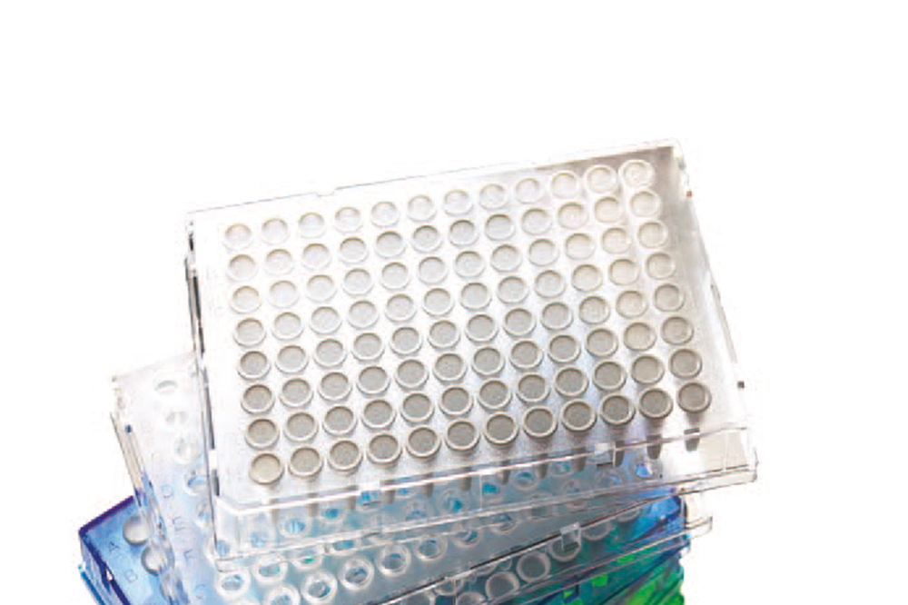 Armadillo 96-Well Plate, Clear Semi-Skirted, White Wells - 25 plates